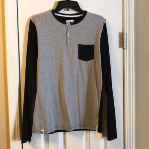 Grey and Black Men’s Crewneck Shirt